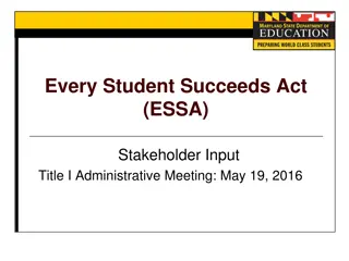 Overview of Changes in the Every Student Succeeds Act (ESSA)