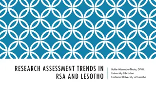 Research Assessment Trends in RSA and Lesotho: Issues, Challenges, and Forward Strategies