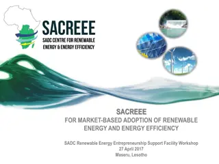 Supporting Renewable Energy Entrepreneurs in the SADC Region