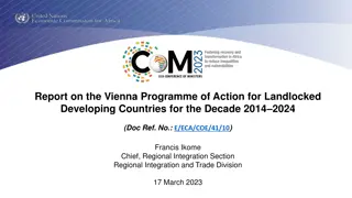 Report on the Vienna Programme of Action for Landlocked Developing Countries (2014-2024)