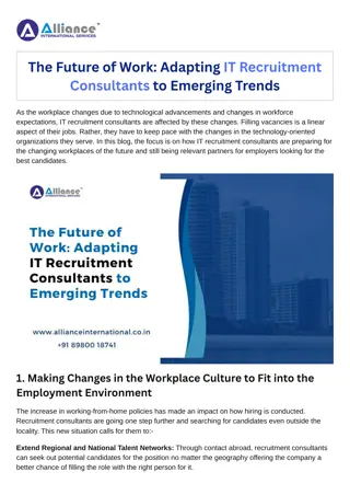 The Future of Work Adapting IT Recruitment Consultants to Emerging Trends