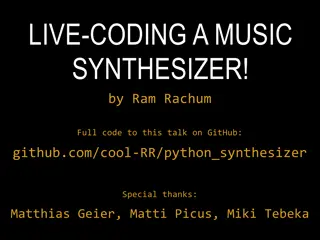 Live Coding a Music Synthesizer Talk by Ram Rachum