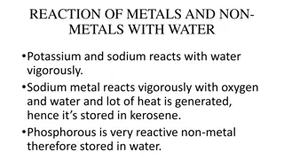 Reactivity of Metals and Non-Metals: A Comprehensive Overview