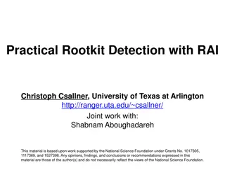 Rootkit Detection with RAI - Practical Challenges and Solutions