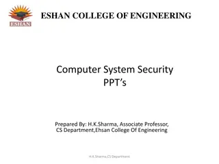 Computer System Security Threats and Malware Types at Eshan College of Engineering