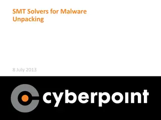 Exploring SMT Solvers for Malware Unpacking