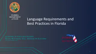 Language Requirements and Best Practices in Florida Elections