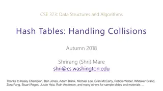 Hash Tables and Handling Collisions