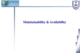 Industrial Engineering Maintainability & Availability Overview