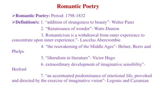 Exploring the Romantic Era: Poetry, History, and Major Poets