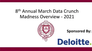 March Data Crunch Madness - 2021 Overview