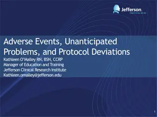 Adverse Events and Unanticipated Problems in Clinical Research