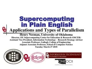 Supercomputing in Plain English: Applications and Types of Parallelism