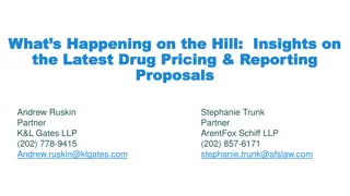 Current Trends in Drug Pricing Legislation and Medicare Reimbursement Updates