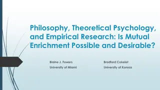 The Interplay Between Theoretical Psychology and Empirical Research