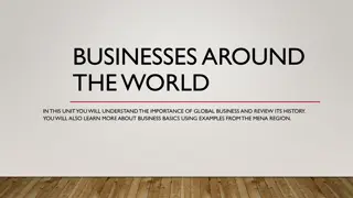 The Importance of Global Business and Business Basics