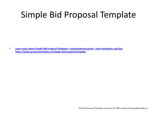 Comprehensive Guide to Simple Bid Proposal Templates