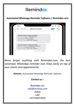 Automated Whatsapp Reminder Software | Remindax.com