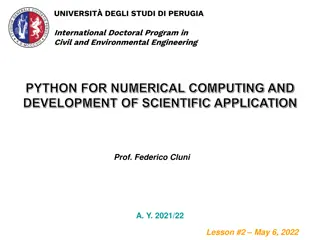 Python Functions for Numerical Computing and Scientific Applications