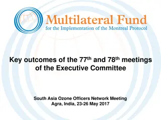 Key Outcomes of 77th and 78th Meetings of South Asia Ozone Officers Network