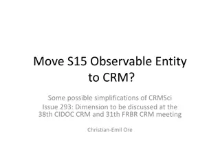 Comparison of Observable Entities in CRM and CRMSci