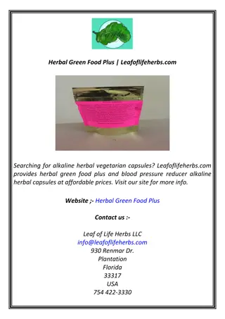 Herbal Green Food Plus | Leafoflifeherbs.com