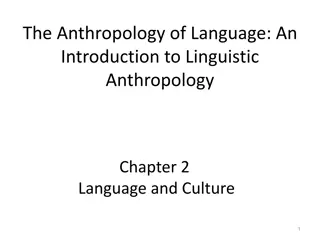 Exploring Language and Culture in Anthropology