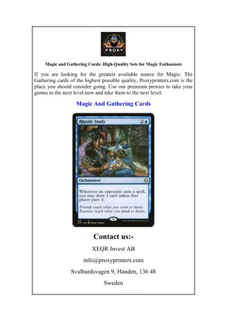 Magic and Gathering Cards High-Quality Sets for Magic Enthusiasts