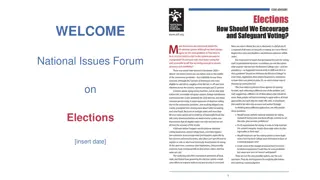 Deliberative Forum on Improving Voter Access and Participation