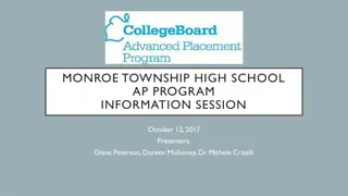 Monroe Township High School AP Program Information