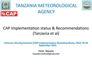 Implementation Status and Recommendations for CAP in Tanzania Meteorological Agency