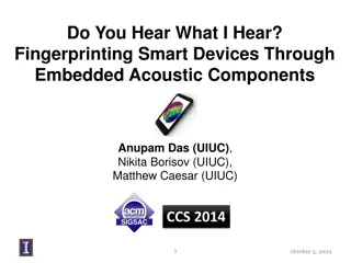 Fingerprinting Smart Devices Through Acoustic Components