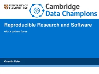 Reproducible Research and Software in Python