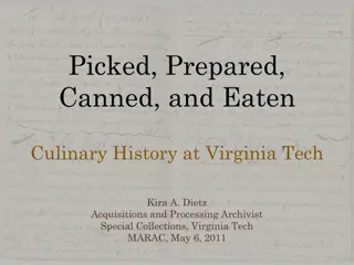 Culinary History Collection at Virginia Tech: A Dive into Food and Culture