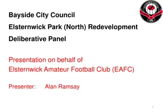 Redevelopment Presentation for Elsternwick Amateur Football Club at Bayside City Council