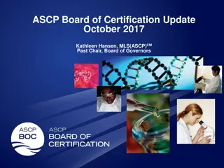 Analysis of ASCP Board of Certification Updates & Examination Statistics