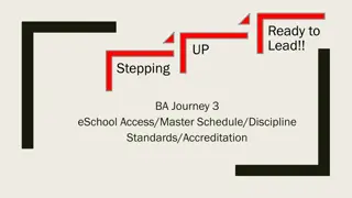 Accelerate Your Leadership Journey: eSchool Access, Master Schedule, Discipline Standards, and Accreditation