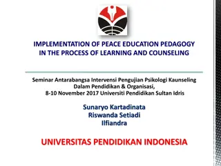 Implementation of Peace Education Pedagogy in Learning and Counseling Seminar