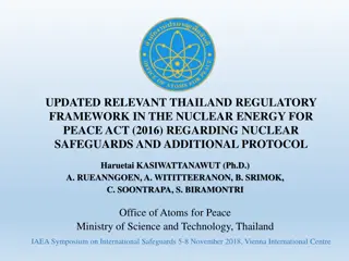 Thailand's Nuclear Safeguards Regulation in the Nuclear Energy for Peace Act (2016)