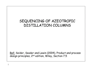 Azeotropic Distillation Sequences in Chemical Engineering