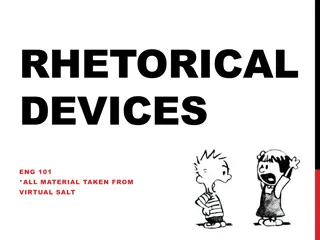 Rhetorical Devices: An Analysis Through Literary Examples