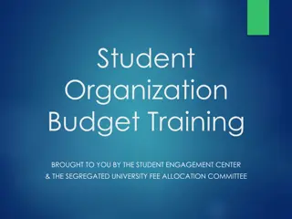 Student Organization Budget Training Process