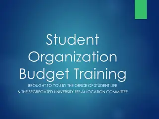 Student Organization Budget Training Process