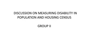 Challenges in Measuring Disability in Population and Housing Census