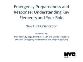 Emergency Preparedness and Response: Key Elements and Roles