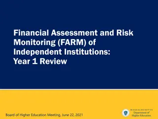 Year 1 Financial Assessment and Risk Monitoring (FARM) Implementation Overview