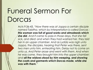 Honoring Dorcas: A Funeral Sermon on Loving Service and Eternal Truth