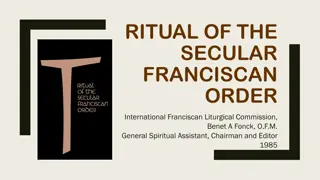 Ritual of the Secular Franciscan Order: History, Rites, and Guidelines