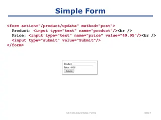 Web Development Form Handling and Update Methods Overview