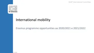 International Mobility Opportunities in the Erasmus Programme 2020/2021 & 2021/2022